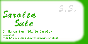 sarolta sule business card